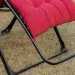 Padded Zero Gravity Chair, Folding Recliner Chair with Cup Holder Cushion, Red - Image 9