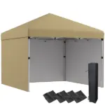 Pop Up Canopy 10x10 Sidewalls Weight Bags Height Adjustable Events