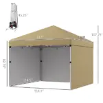 Pop Up Canopy 10x10 Sidewalls Weight Bags Height Adjustable Events - Image 3