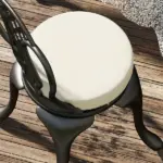 Outsunny Patio Chair Cushions Set of 4 Round Seat Cushions for Dining Bistro Chairs Machine Washable, 15" x 15" x 3", Cream White - Image 9
