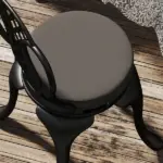 Outsunny Patio Chair Cushions Set of 4 Round Seat Cushions for Dining Bistro Chairs Machine Washable, 15" x 15" x 3", Dark Gray - Image 9