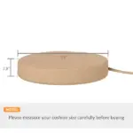 Outsunny Patio Chair Cushions Set of 4 Round Seat Cushions for Dining Bistro Chairs Machine Washable, 15" x 15" x 3", Khaki - Image 3