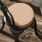 Outsunny Patio Chair Cushions Set of 4 Round Seat Cushions for Dining Bistro Chairs Machine Washable, 15" x 15" x 3", Khaki - Image 9