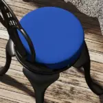 Outsunny Patio Chair Cushions Set of 4 Round Seat Cushions for Dining Bistro Chairs Machine Washable, 15" x 15" x 3", Navy Blue - Image 9