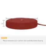 Outsunny Patio Chair Cushions Set of 4 Round Seat Cushions for Dining Bistro Chairs Machine Washable, 15" x 15" x 3", Wine Red - Image 3