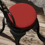 Outsunny Patio Chair Cushions Set of 4 Round Seat Cushions for Dining Bistro Chairs Machine Washable, 15" x 15" x 3", Wine Red - Image 9
