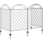 Outsunny Patio Perimeter: 11.5 Inch Metal Garden Fence 4-Pack, Decorative Rust-Resistant Border - Image 11