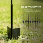 Outsunny Patio Perimeter: 11.5 Inch Metal Garden Fence 4-Pack, Decorative Rust-Resistant Border - Image 4