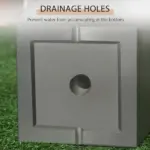 Patio Planters 2 Piece MgO Flower Receptacles with Drainage for Lush Outdoor Decor Gray - Image 6
