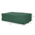 Patio Sectional Lounge Set Cover, 97"x65"x26", Heavy Duty Waterproof Outdoor Furniture Sofa Cover, Dark Green - Image 3