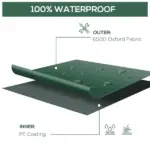 Patio Sectional Lounge Set Cover, 97"x65"x26", Heavy Duty Waterproof Outdoor Furniture Sofa Cover, Dark Green - Image 4