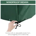 Patio Sectional Lounge Set Cover, 97"x65"x26", Heavy Duty Waterproof Outdoor Furniture Sofa Cover, Dark Green - Image 5