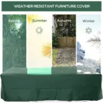 Patio Sectional Lounge Set Cover, 97"x65"x26", Heavy Duty Waterproof Outdoor Furniture Sofa Cover, Dark Green - Image 6