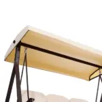 Outsunny 3-Seat, Canopy Shade, Removable Cushions, Side Trays in Beige Elegance - Image 8