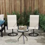 Outsunny Patio Swivel Chairs Set of 2, High Back Patio Dining Chairs with All-Weather Mesh for Backyard, Lawn, Garden, Beige - Image 8
