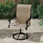 Outsunny Patio Swivel Chairs Set of 2, High Back Patio Dining Chairs with All-Weather Mesh for Backyard, Lawn, Garden, Brown - Image 3
