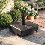 Outsunny Patio Umbrella Base Outdoor Umbrella Stand with Wheels for 1.5 Inch/1.9 Inch Poles - Image 2