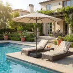 Outsunny Patio Umbrella Base Outdoor Umbrella Stand with Wheels for 1.5 Inch/1.9 Inch Poles - Image 8