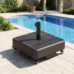 Outsunny Patio Umbrella Base Outdoor Umbrella Stand with Wheels for 1.5 Inch/1.9 Inch Poles - Image 10