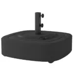 Outsunny Patio Umbrella Base Outdoor Umbrella Stand with Wheels for 1.5"/1.9" Umbrella Poles Black - Image 11