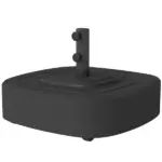 Outsunny Patio Umbrella Base Outdoor Umbrella Stand with Wheels for 1.5"/1.9" Umbrella Poles Black