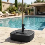 Outsunny Patio Umbrella Base Outdoor Umbrella Stand with Wheels for 1.5"/1.9" Umbrella Poles Black - Image 8