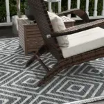 Outsunny Patio Wicker Adirondack Chair with Ottoman, Cream White Cushions, High-Back and Large Seat, Outdoor Fire Pit Chair, Deck, Garden, Backyard - Image 8