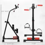 Pedal Exerciser, Hand Arm Knee and Leg Exercise Machine for Seniors, Height-adjustable, with LCD Display and Foot Massage Roller - Image 3
