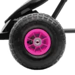 Aosom Pedal Go Kart for Kids 5-12, Durable Ride-On Toy with Rubber Tires Outdoor Play Vehicles, Pink - Image 9