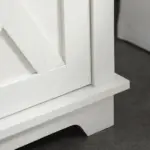 Kleankin Pedestal Vanity Cabinet White 2-Door Bathroom Sink Cabinet with Shelves - Image 10