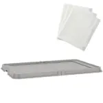 PawHut Pee Pad Holder Foldable Dog Litter Box with 3 Disposable Pads, 33.9" x 24.4", Gray - Image 11