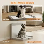 PawHut Pee Pad Holder Foldable Dog Litter Box with 3 Disposable Pads, 33.9" x 24.4", Gray - Image 4