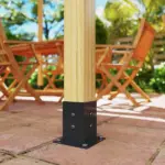 Outsunny Pergola Kit, 15 Degree Slanted Pergola Bracket Kit with 3-Way Brackets, Post Bases, Wall Mounts for 3.6" X 3.6" Lumber, Black - Image 8