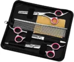 Pet Grooming Scissors Set with Straight Curved and Thinning Shears - Image 3