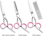 Pet Grooming Scissors Set with Straight Curved and Thinning Shears - Image 4