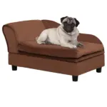 Pet Sofa Bed Couch with Storage, Pet Sofa for Cats and Small Dogs, Brown - Image 11