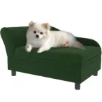 PawHut Pet Sofa Bed Couch with Storage, Pet Sofa for Cats and Small Dogs, Green - Image 11