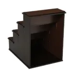 4 Step Pet Stairs with Cushioned Removable Cover for Small Dogs and Cats, Brown - Image 7