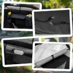PawHut Pet Stroller Dog Cat Carriage One Click Fold with Universal Front Wheels Shock Absorber Brakes Storage Bags Mesh Window - Image 8