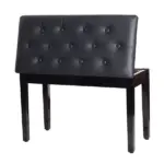 HOMCOM Piano Bench Traditional 2-Person Birchwood with Faux Leather Padding Black - Image 11