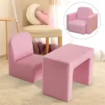 Pink 2-in-1 Convertible Kids Sofa Set Toddler Table and Chair Versatile Couch for Boys and Girls - Image 10