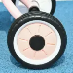 Qaba Pink Kids Tricycle for Toddlers Age 2-5 with Adjustable Seat Basket Bell Handlebar Grips Toddler Bike - Image 9