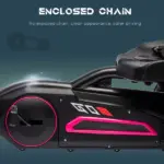 Aosom Pink Pedal Go Kart for Kids Swing Axle Shock-Absorbing Wheels Outdoor Fun - Image 7
