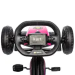 Aosom Pink Pedal Go Kart for Kids Swing Axle Shock-Absorbing Wheels Outdoor Fun - Image 9