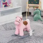 Plush Rocking Horse with Bear Toy and Animal Sounds Pink for Ages 3+ - Image 10