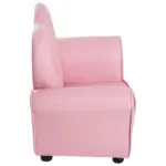 Pink Princess Toddler Sofa Chair with Tufted Upholstery and Diamond Decor - Image 12