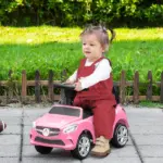 Aosom Pink Toddler Ride On Toy Car Foot-to-Floor with Music Horn Headlights Storage - Image 10