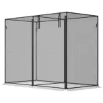 Outsunny Plant Protection Tent 6x3 Ft Tall Crop Cage with Zippered Doors Storage Bag Ground Stakes Black - Image 11