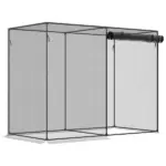 Outsunny Plant Protection Tent 6x3 Ft Tall Crop Cage with Zippered Doors Storage Bag Ground Stakes Black