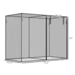 Outsunny Plant Protection Tent 6x3 Ft Tall Crop Cage with Zippered Doors Storage Bag Ground Stakes Black - Image 3